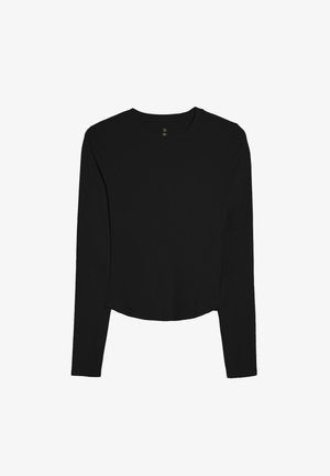 Bershka, (ACTIVE) LONG-SLEEVE TECHNICAL T-SHIRT - T-shirt à manches longues - black