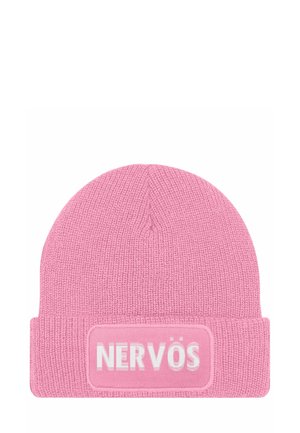 MIT PATCH SPRUCH NERVÖS AUFDRUCK - Mütze - rosa