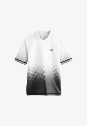 SHORT SLEEVE FIT - Vandens sportiniai marškinėliai - black white