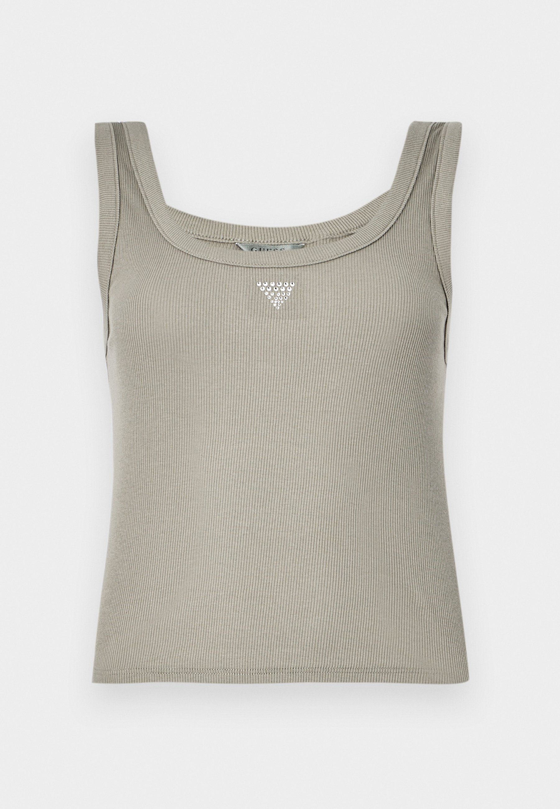 ゲス GUESS SL Triangle Bling Rib Tank （G011） GUESS Women's Eco Sleeveless Triangle Bling Rib Tank, Jet