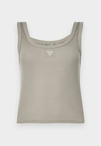 TRIANGLE BLING TANK - Topper - mossy green