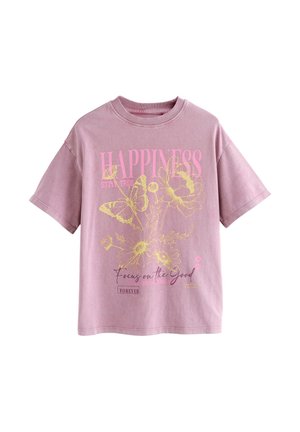 REGULAR FIT GRAPHIC - T-shirt med print - pink