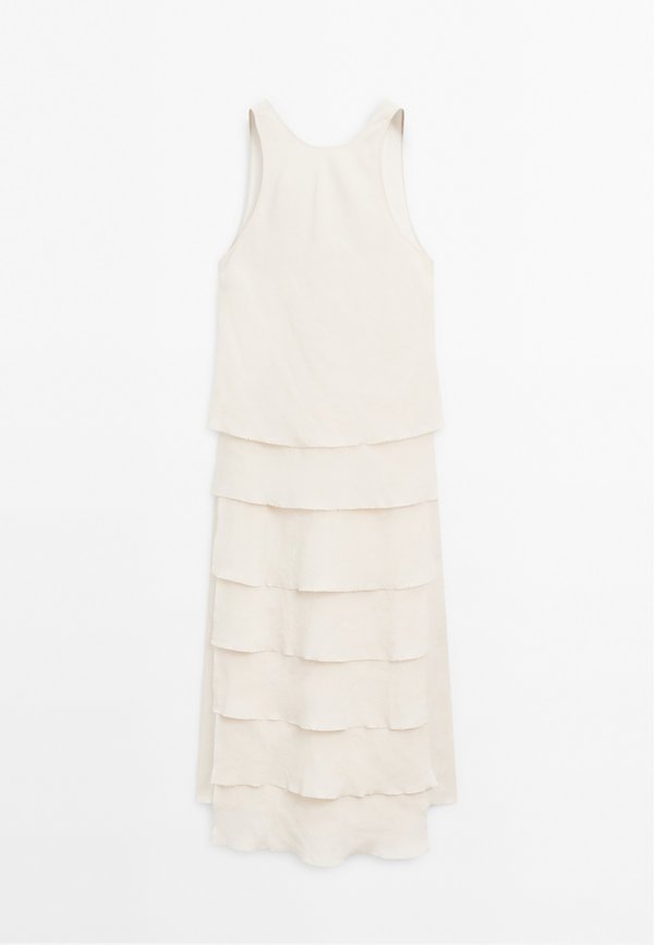 FLOWING WITH RUFFLES - Day dress - beige4
