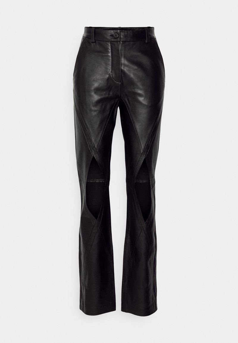 Han Kjøbenhavn Leren broek zwart