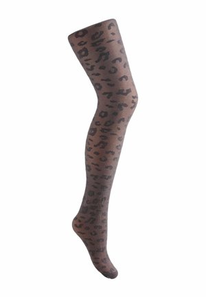 LEOPARD - Overknæstrømper - chocolate brown