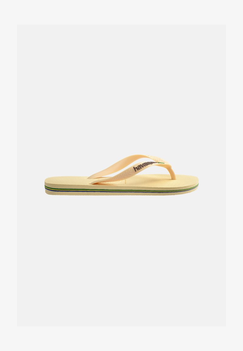 Havaianas BRASIL LOGO BUTTERCREAM UNISEX - Sandale cu baretă între degete - buttercream