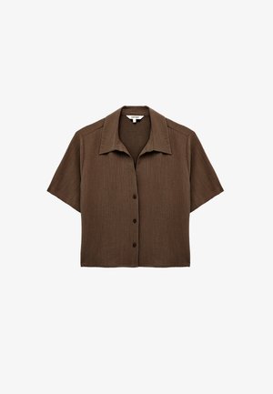 Koton, TEXTURED CROP SHIRT . - Chemisier - brown