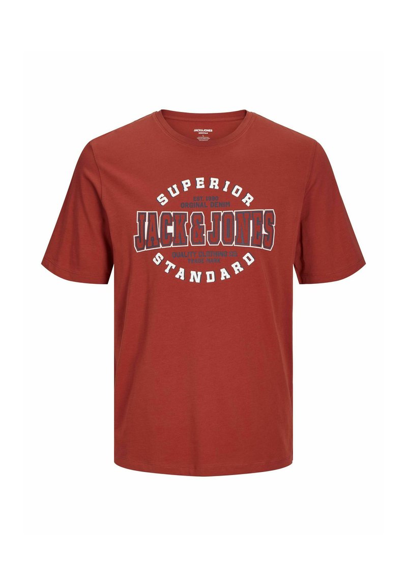 jack & jones T-shirt print donkerrood