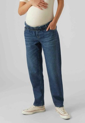 UMSTANDS MIT MLKYOTO MOM MB  - Jeans Straight Leg - medium blue denim