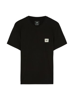 Lee, WOVEN LABEL TEE - Βασικό μπλουζάκι - black