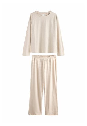 REGULAR FIT - LONG SLEEVE SET - Nachtwäsche Set - oatmeal