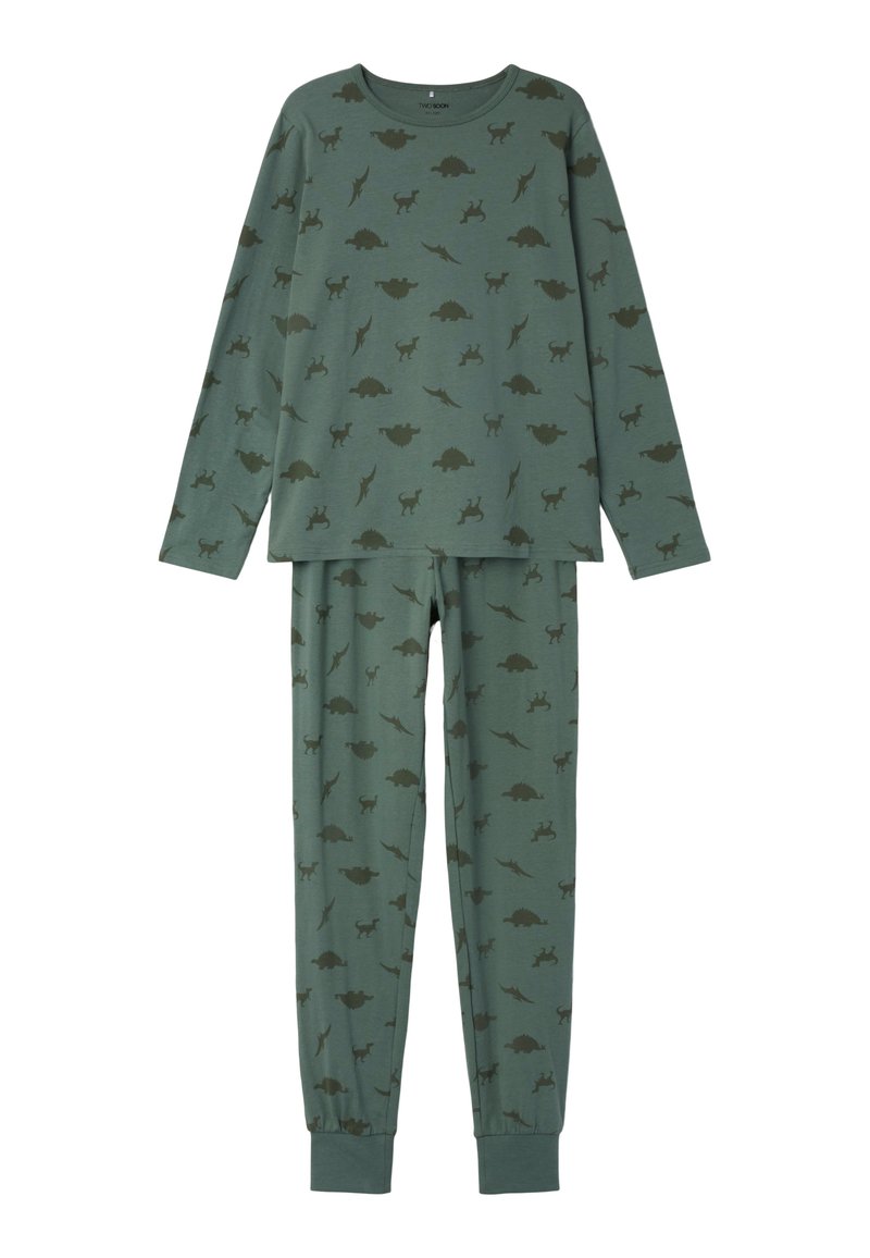TWO SOON SET LANGARM - Nattøj sæt - Grey/grønmeleret - Zalando.dk