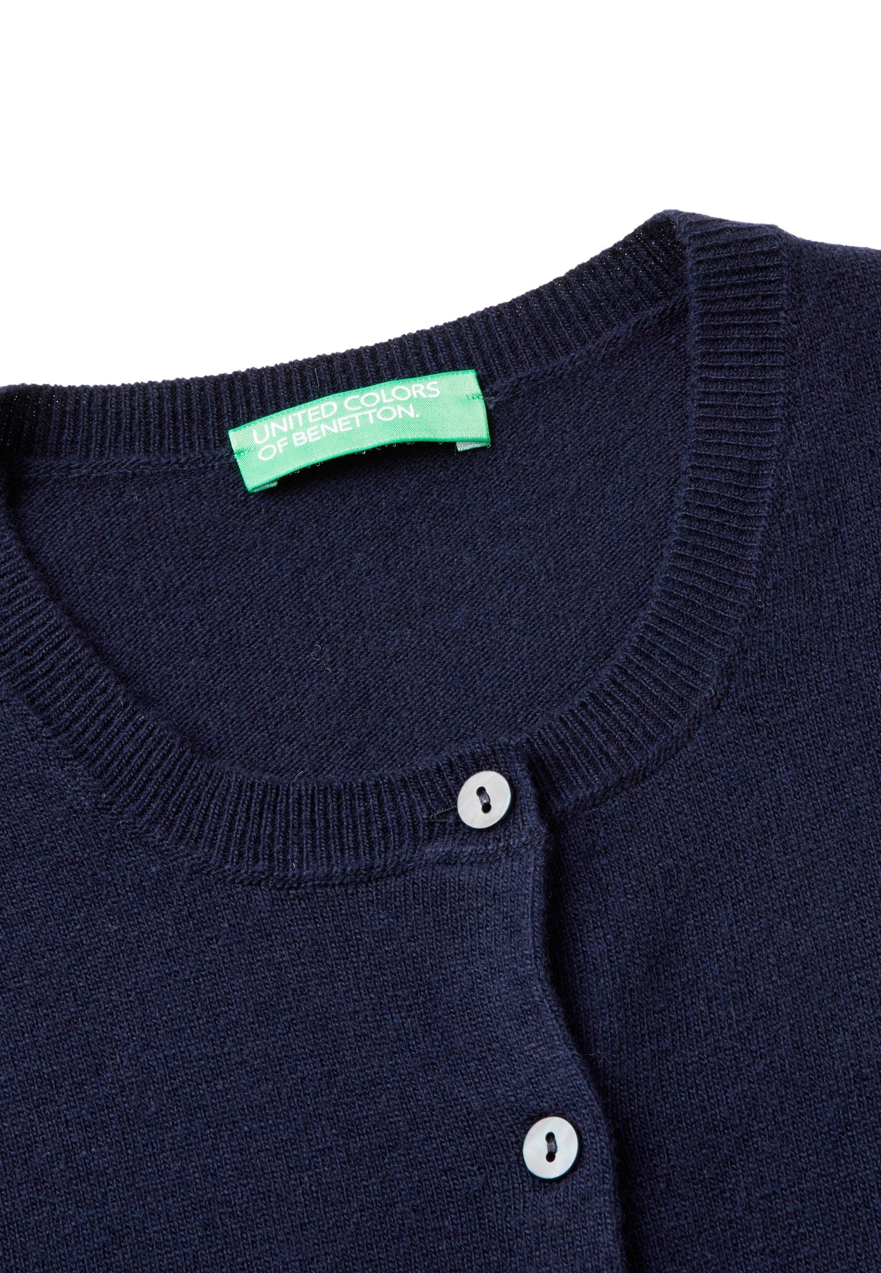 United Colors Of Benetton Strickjacke Für Kinder – Unisex, Aus Baumwolle, Mit Taschen Und Logo-Stickerei