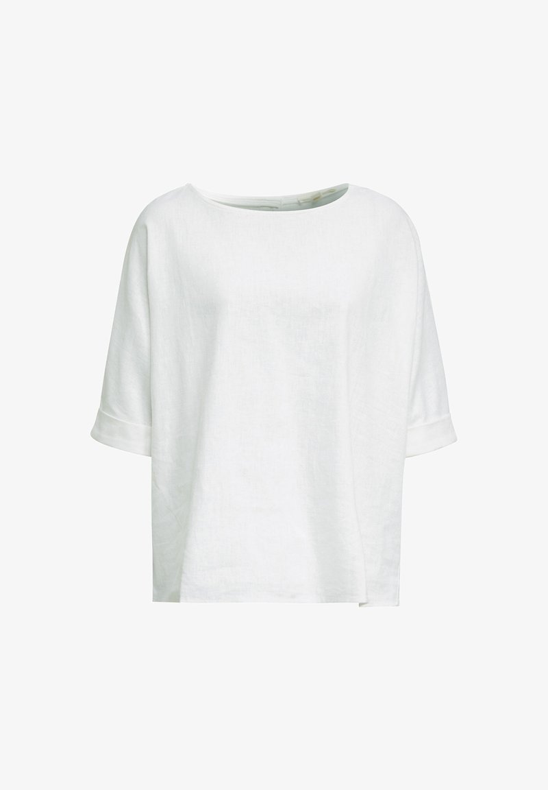 Esprit Aus Leinen Mix Bluse Mit Knopfleiste Blouse White Zalando De