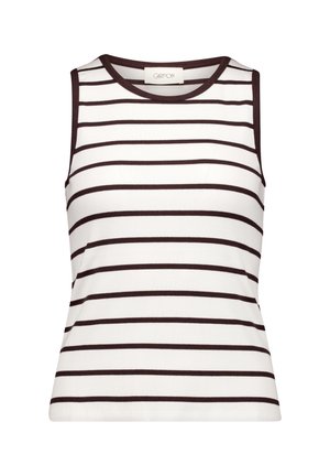 Cartoon, CARTOON MIT RUNDHALSAUSSCHNITT BASIC-TOP - Top - weiß braun