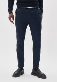 Matinique - MALIAM  - Chino stiliaus kelnės - dark navy Miniatiūros vaizdas 1