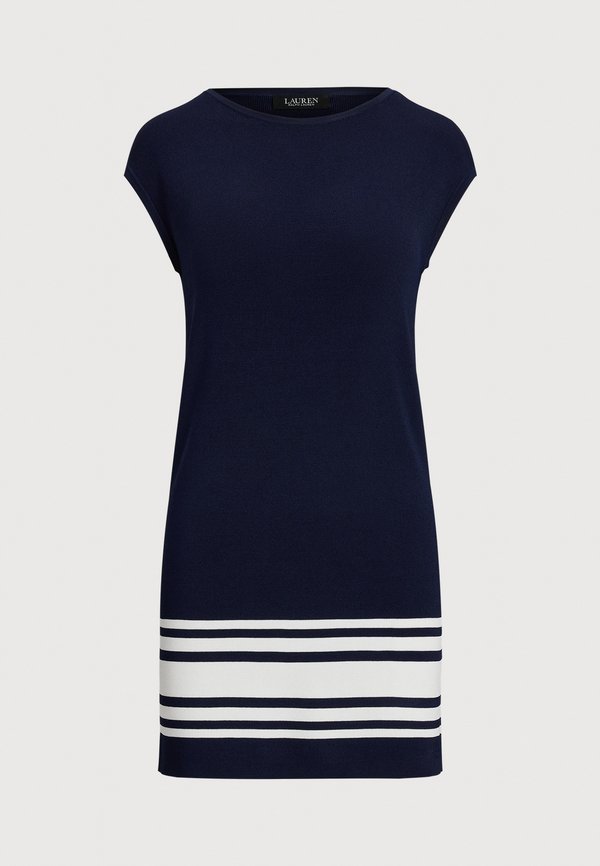 TWO TONE CAP SLEEVE SHIFT SWEATER DRESS - Shirt dress3