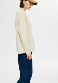 Selected Femme SLFMALINE HIGH NECK - Stickad tröja - birch
