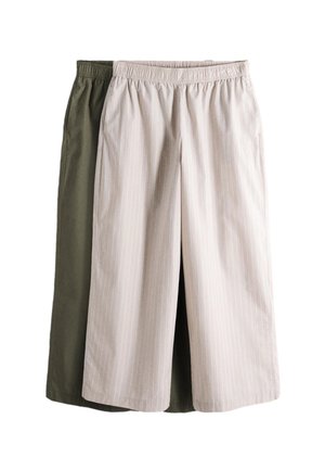THE SET, 2 PACK  - Bukser - cream stripe khaki green