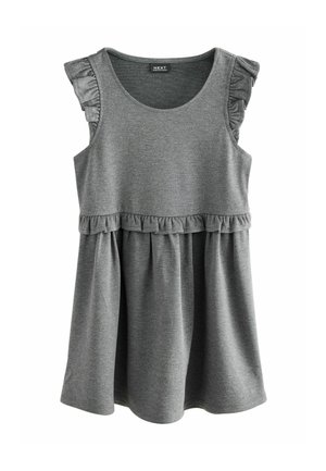 REGULAR FIT - STRETCH FRILL SCHOOL PINAFORE  - Jerseyjurk - grey