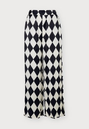 IT’S 9PM, VOGUE HARLEQUINN - Pantalon classique - black/white