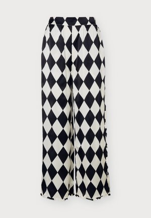 IT’S 9PM, VOGUE HARLEQUINN - Pantalon classique - black/white