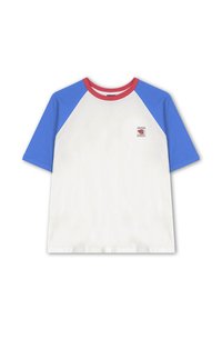 APPLE UNISEX - Print T-shirt - ivory/royal/red