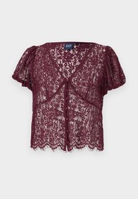 V NECK FRONT - T-shirts print - tuscan red