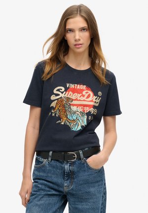 TOKYO RELAXED - T-Shirt print - eclipse navy