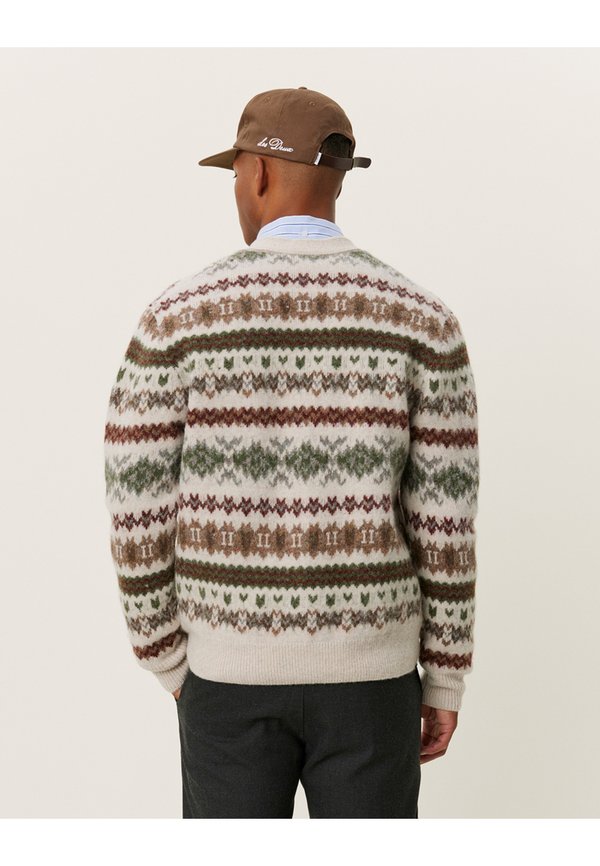 HORDUR FAIR ISLE - Cardigan - sand3