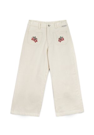 FLOR FELICIA   - Vaqueros rectos - crudo