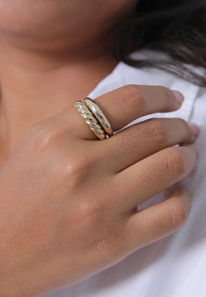 2 PACK DESIGN CHUNKY - Ring - gold-coloured