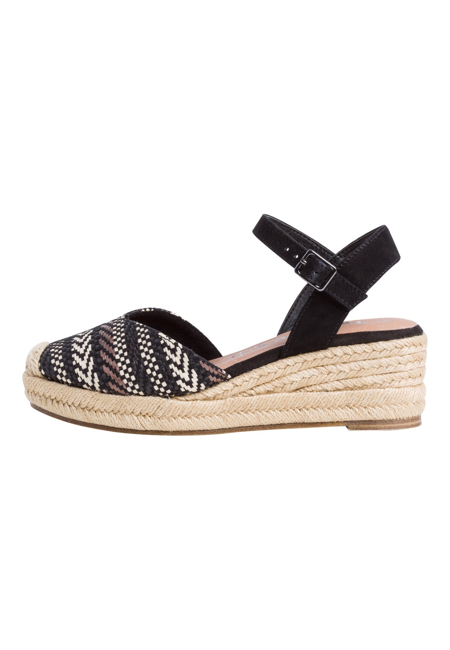 Tamaris Sandalen met sleehak - black comb/Zwart - Zalando.nl