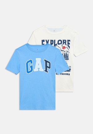 VALUE GRAPHICS 2 PACK - T-shirt imprimé - off-white/blue