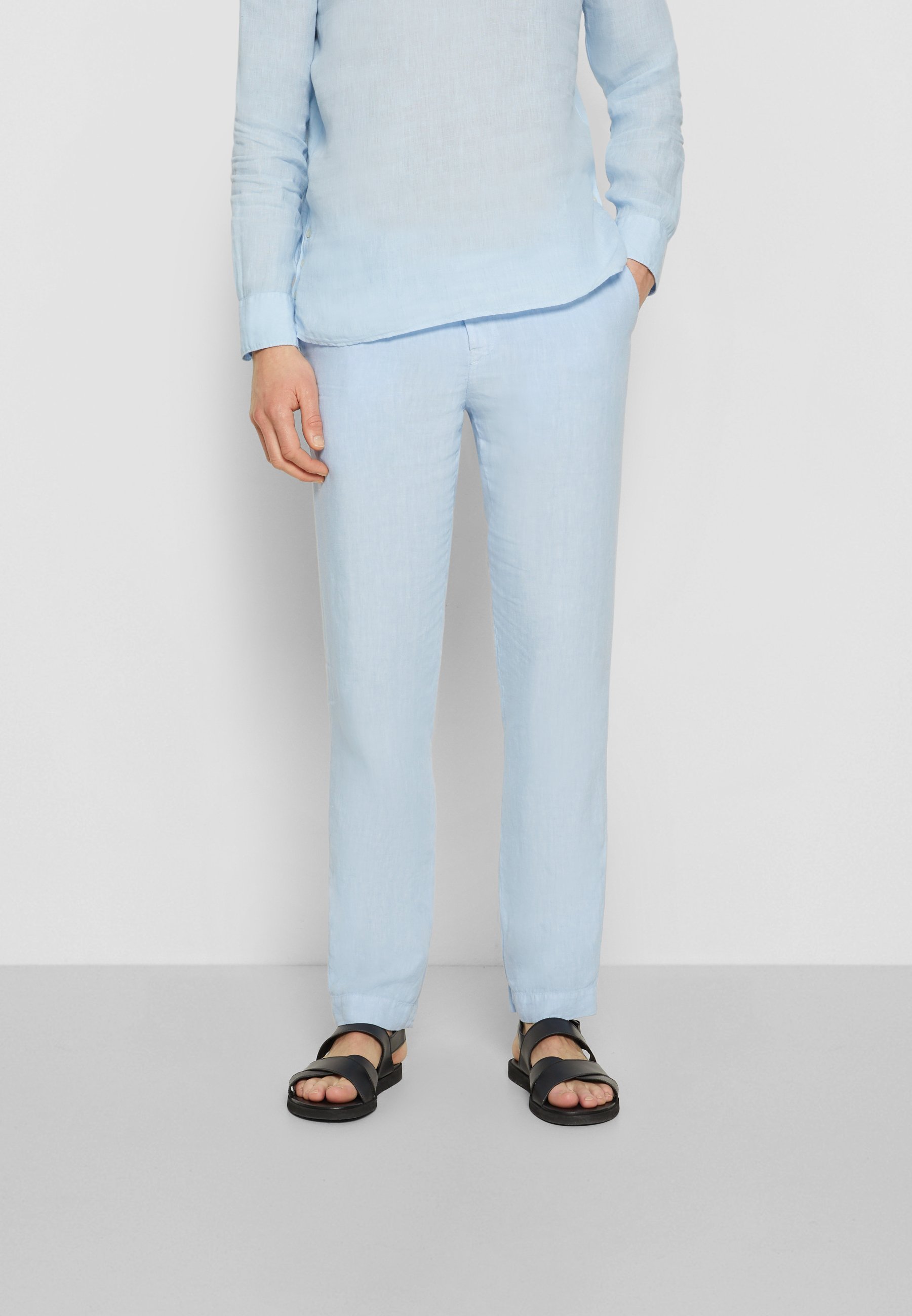 120% Lino PANTALONE UOMO - Broek - waterfall/blauw - Zalando.nl