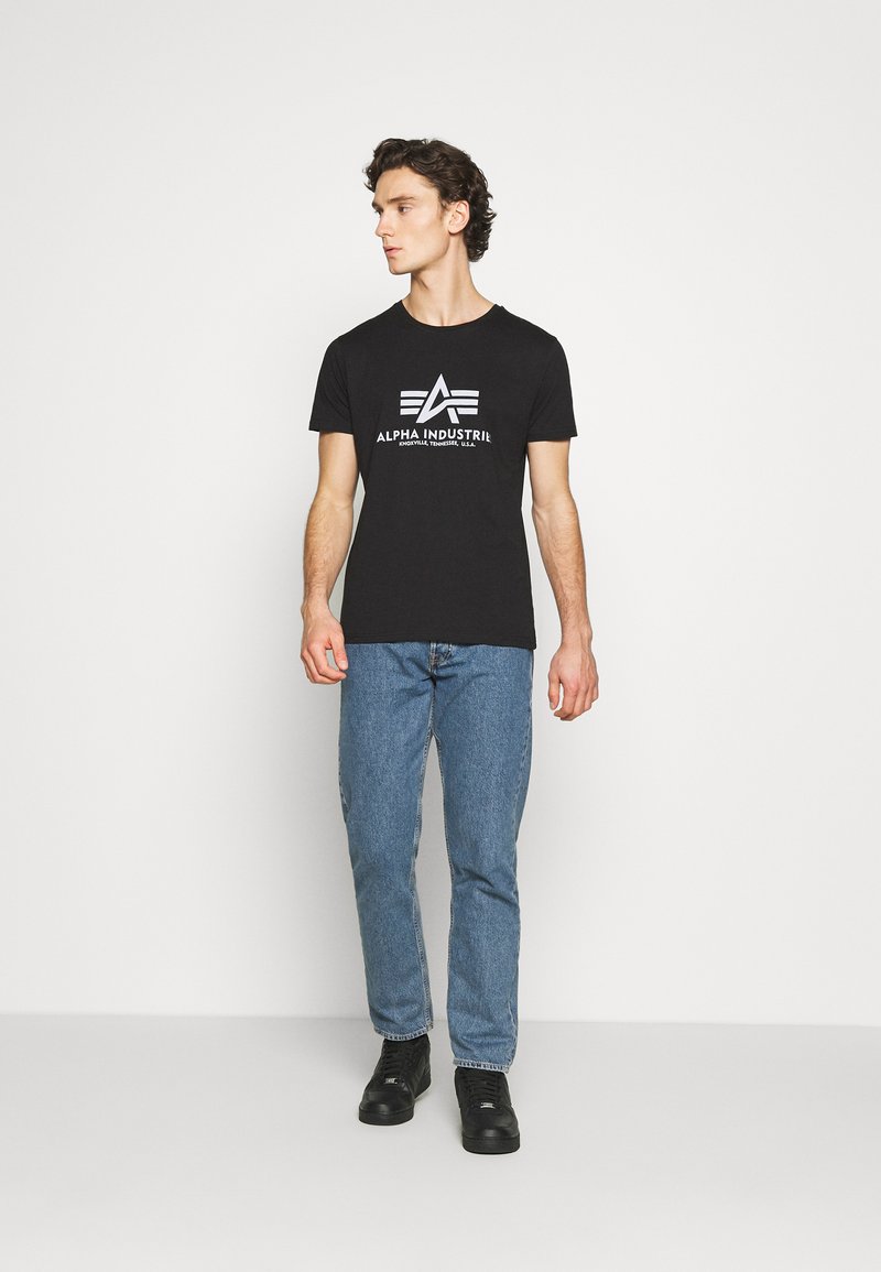 Alpha Industries SMALL LOGO - T-shirt con stampa - white camo/bianco