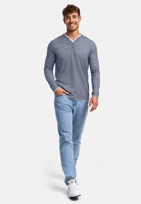 INDICODE JEANS COLESON - Top dugih rukava - navy
