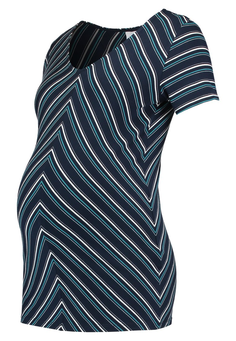 Mamalicious T-shirt print donkerblauw