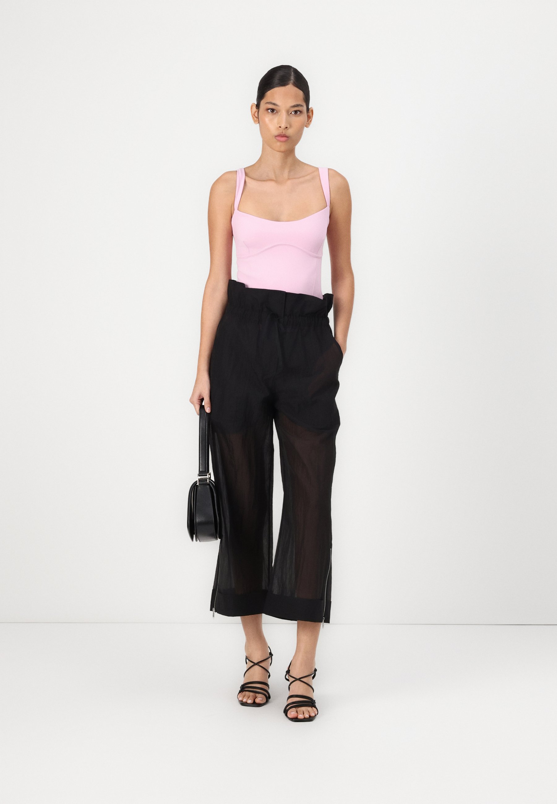 Pinko SOMEBODY PANTALONE RIPSTOP - Trousers - black