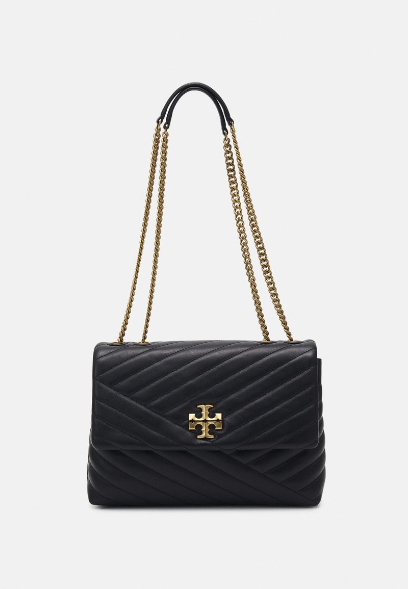 Tory Burch KIRA CHEVRON CONVERTIBLE SHOULDER - Cross body bag - black