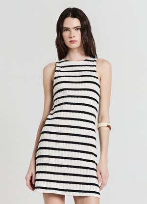 Calliope IN A RIGHE - Strickkleid - var bianco lana