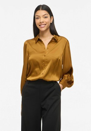 VILA VIENNA RAVENNA LS BALLOON - NOOS - Overhemdblouse - golden/brown