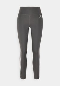 ESSENTIALS 3-STRIPES HIGH-WAISTED 7/8 - Legíny - grey six