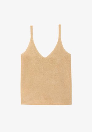 Promod, PULL-DÉBARDEUR PAILLETÉ - Débardeur - beige