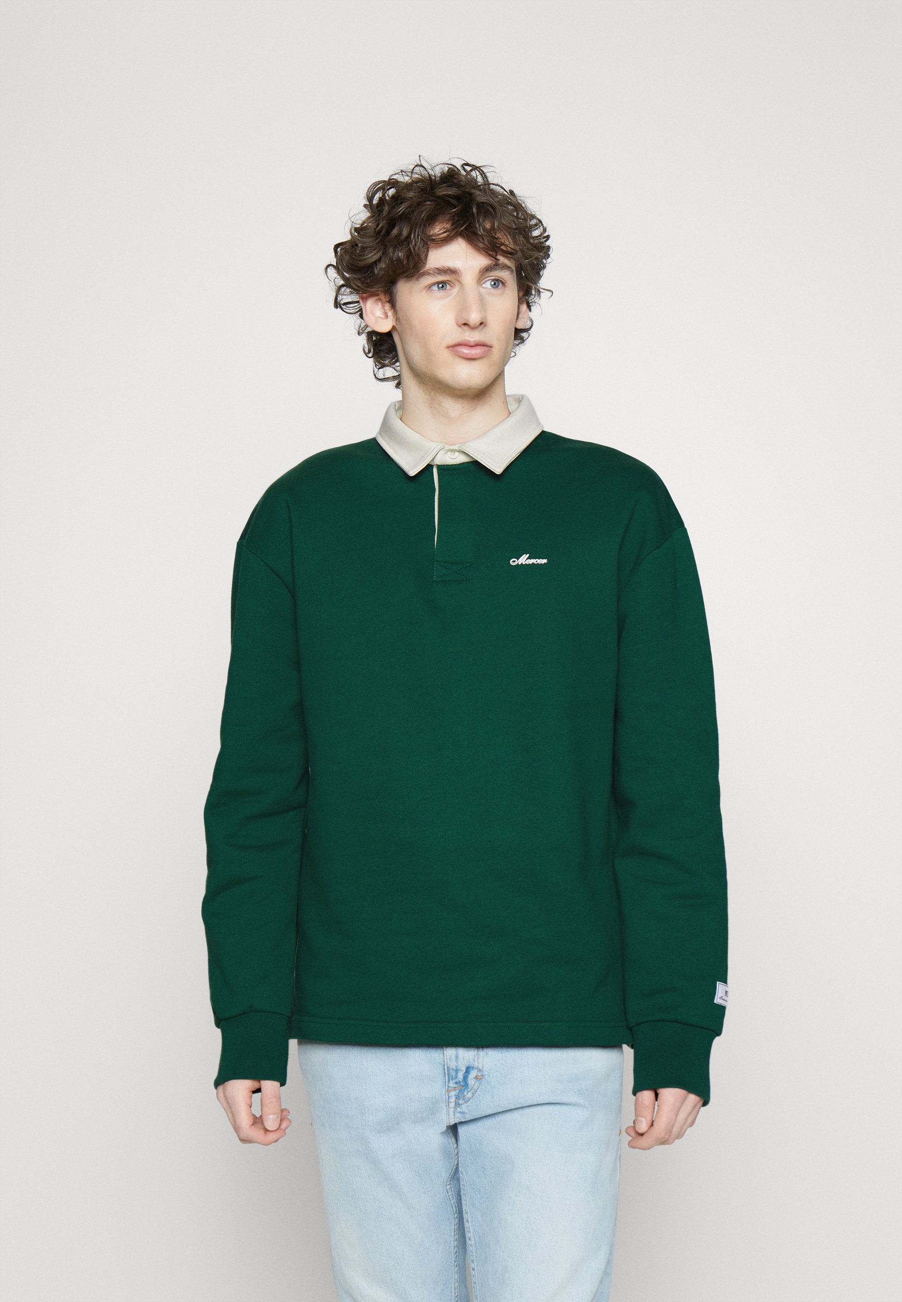 Mercer Amsterdam THE RUGBY LONGSLEEVE - Sweatshirt - dark green/green -  Zalando.de
