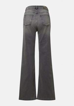 Weit geschnittene Jeans aus ausgebleichtem grauem Denim. Mit hohem Bund, zwei Gesäßtaschen und dezenten Ziernähten. Klassisch entspannte Passform.