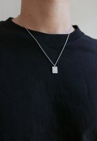 REVERSE PAVÉ CHATA NECKLACE - Collier - silver-coloured