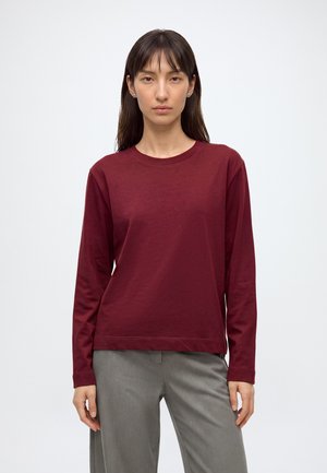 Selected, SLFESSENTIAL BOXY TEE - T-shirt à manches longues - tawny port