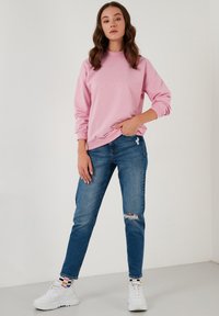 LELA HIGH COLLAR  - Mikina - pink