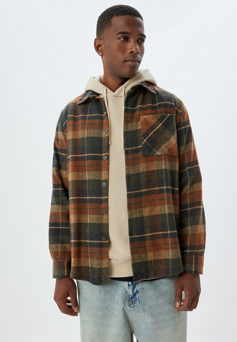 Koton PLAID - Camisa - orange